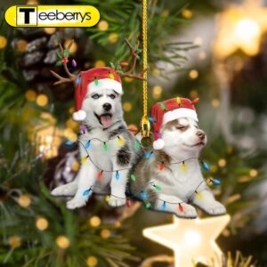 Siberian Husky Christmas Shape Christmas…