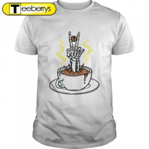 Skeleton coffee Halloween T-shirts