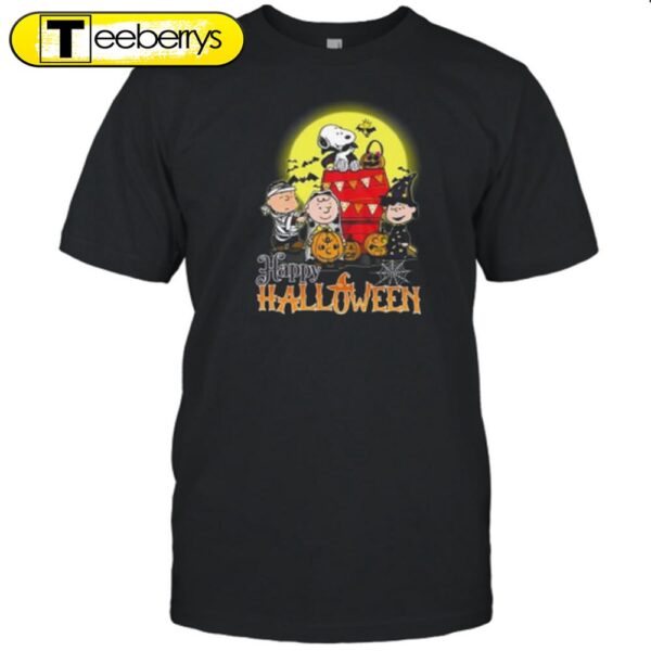 Snoopy With Charlie Brown And Friends Happy 2024 Halloween T-Shirt