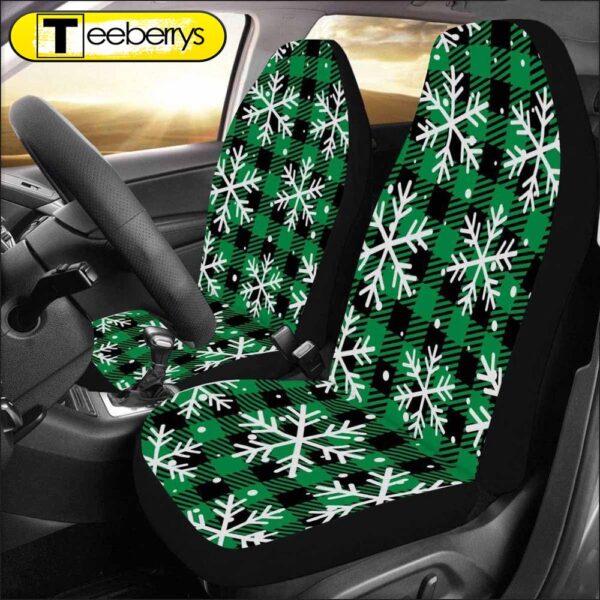 Snow Flower Blue Pattern Car Seat Covers