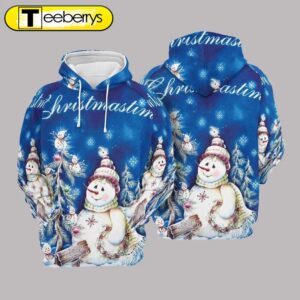 Snowman 3D Christmas Shirt –…