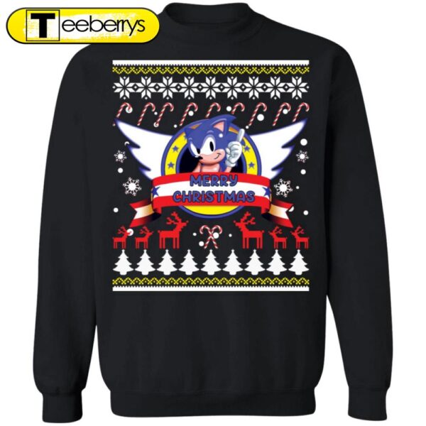 Sonic the Hedgehog Merry Christmas Sweater Festive Gaming Apparel