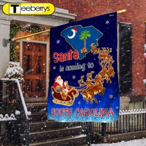 South Carolina Christmas Flag Santa…