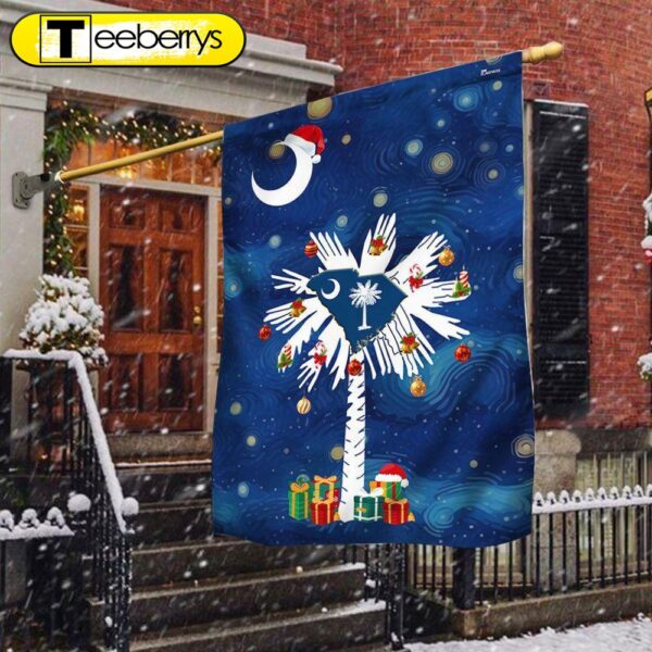 South Carolina Christmas Starry Night Flag – Christmas Flag