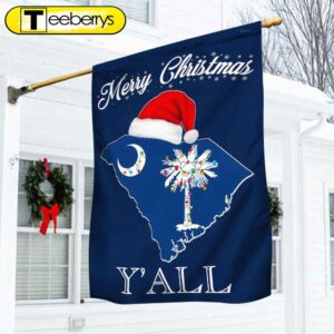 South Carolina Merry Christmas Flag