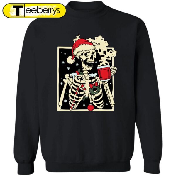 Spook-tacular Dead Inside Skeleton Christmas Sweater – Festive & Frightful Attire