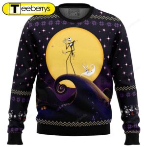 Spooktacular Jack Skellington Christmas Sweater…