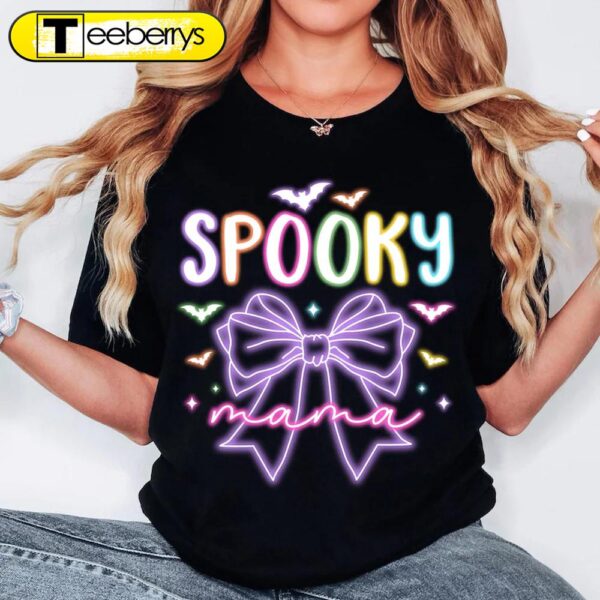 Spooky Mama Neon Halloween Shirt