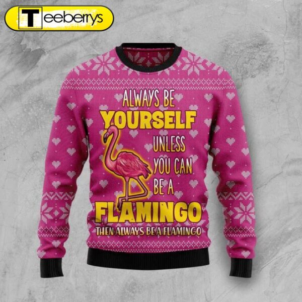 Stand Out This Christmas with Be A Flamingo Ugly Sweater