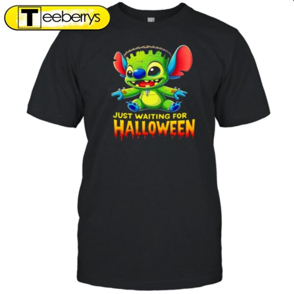 Stitch Frankenstein Mashup Just Waiting For Halloween T-Shirt