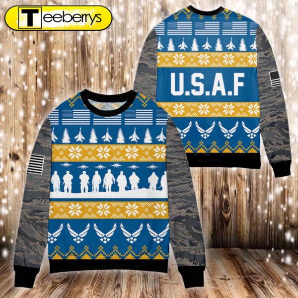 Stylish USAF Air Force Christmas Sweater Celebrate in Festive Fashion