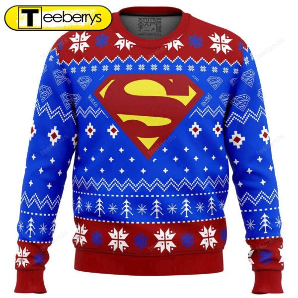 Superman Christmas Sweater Festive & Stylish Holiday Apparel