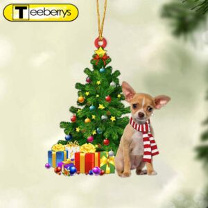 Tan Chihuahua-Christmas Star Hanging Christmas…