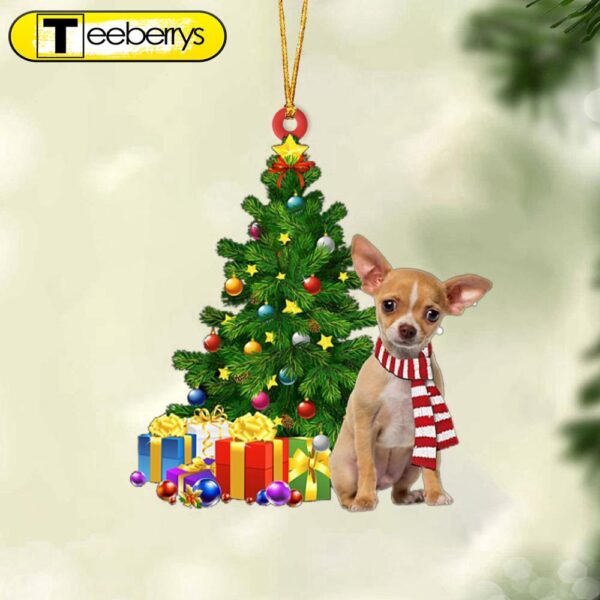 Tan Chihuahua-Christmas Star Hanging Christmas Ornament Xmas Decoration