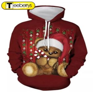 Teddy Merry Christmas 3D Shirt…