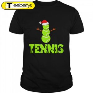 Tennis Snowman Christmas Shirt