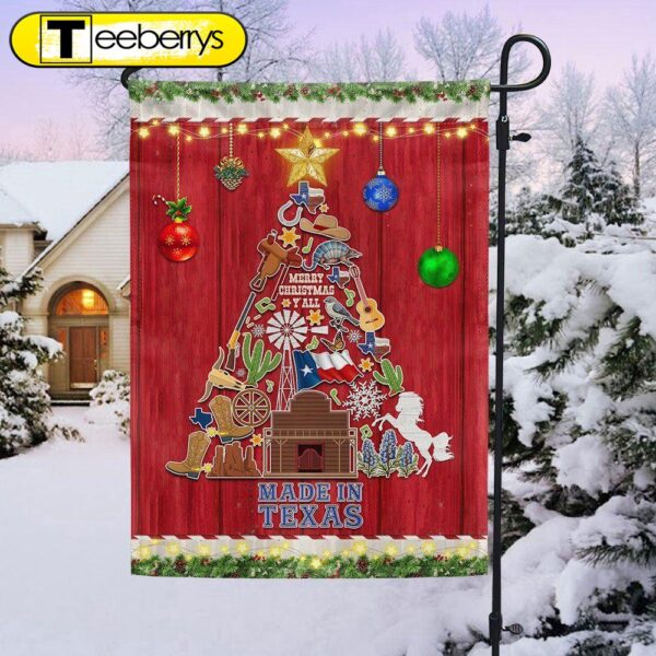 Texas Christmas Tree Merry Christmas Y’all Flag – Christmas Flag