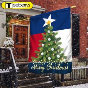 Texas Merry Christmas Flag