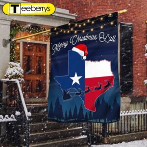 Texas Merry Christmas Y’all Flag…