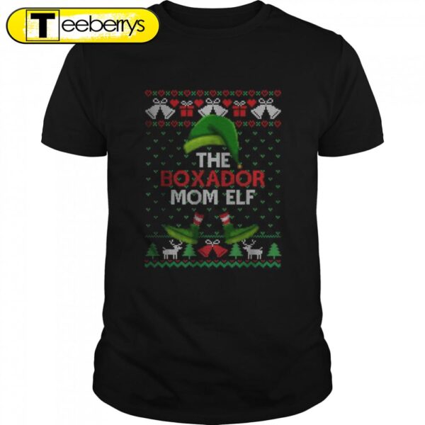 The Boxador Mom Elf Christmas Shirts