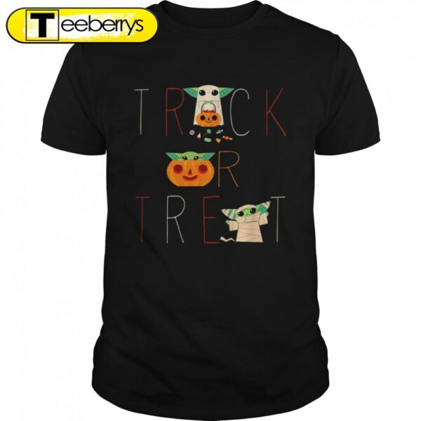 The Mandalorian Grogu Trick Or Treat Star Wars Halloween T-Shirts