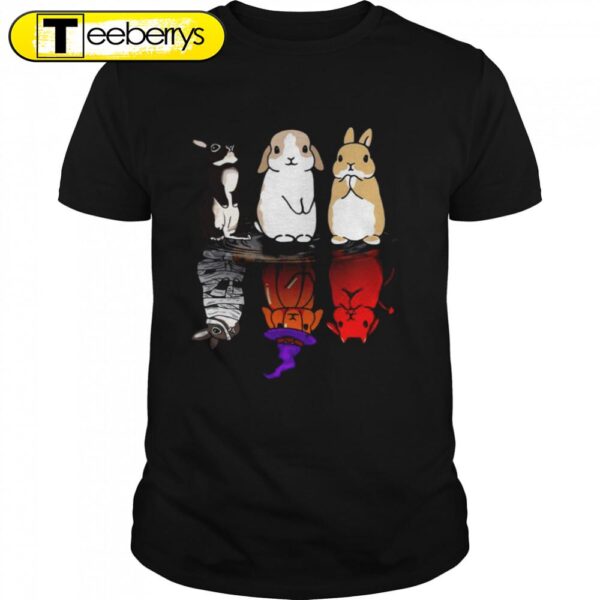 Three Bunny Upside Down Halloween T-shirts