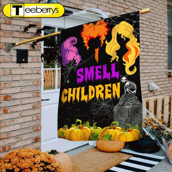 Three Witches Halloween I Smell Children Flag MLN566F – Flagwix, Halloween Flag