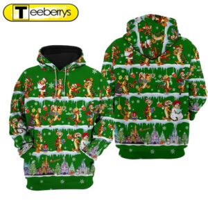 Tigger Green Christmas 3D Shirt…