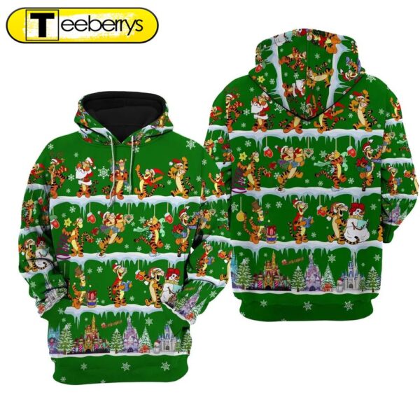 Tigger Green Christmas 3D Shirt – Gift For Xmas