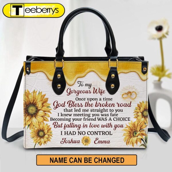 To My Gorgeous Wife Personalized Leather Bag For Women – Religious Gifts For Women