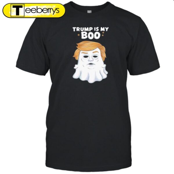 Trump Is My Boo 2024 Hair Funny Ghost Halloween T-Shirt