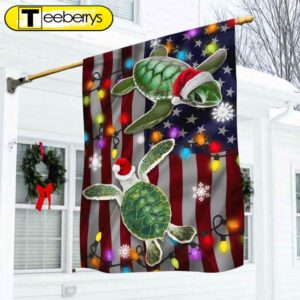 Turtle Christmas Flag Merry Christmas…