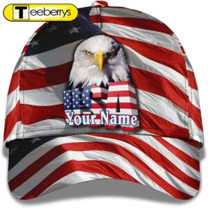 Usa America Flag Bald Eagle…