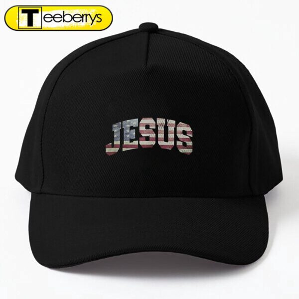 Usa Us Flag Patriotic 4th Of July Jesus Cap