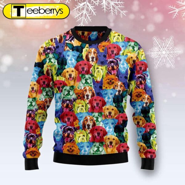 Vibrant & Festive Dog Ugly Christmas Sweater for a Colorful Holiday Season