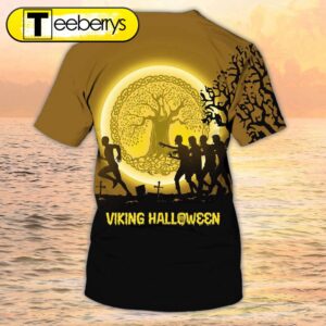 Viking Halloween Pattern Sublimation On Shirt 3D Halloween Shirt For Viking Lover