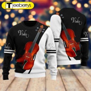 Violin Music Ugly Christmas Sweater