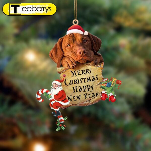 Vizsla-Christams & New Year Two Sided Christmas Ornament