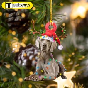 Weimaraner Christmas Shape Christmas Ornament