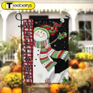 Welcome Snowman Garden FlagsXmas, Garden…