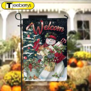 Welcome Snowman Garden FlagXmas, Garden…