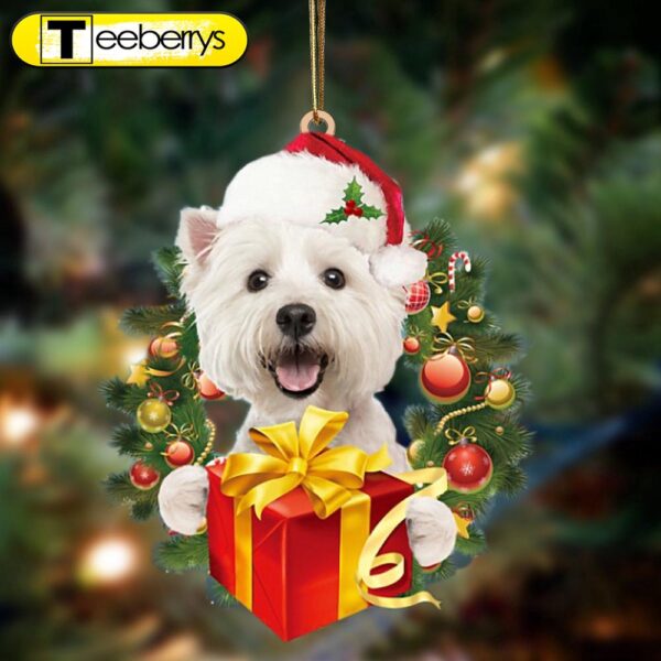 West Highland White Terrier-Dogs Give Gifts Hanging Christmas Ornament