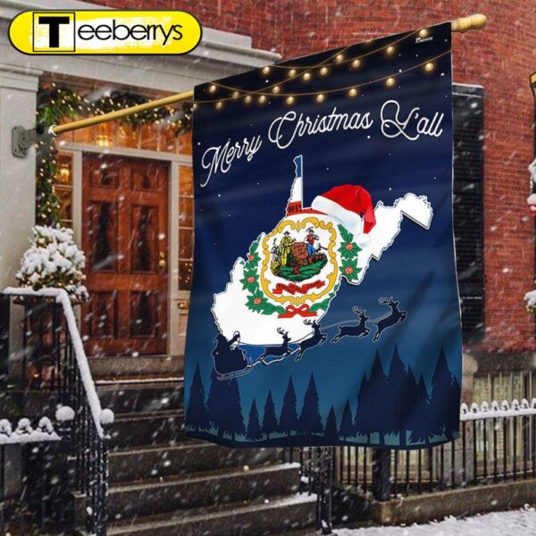 West Virginia State Merry Christmas Y’all Flag