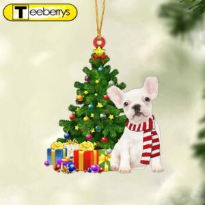 White French Bulldog-Christmas Star Hanging…