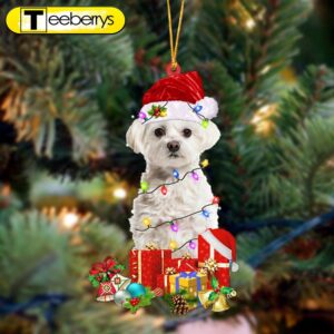 White Maltese-Dog Be Christmas Tree…