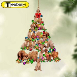 Wire Haired Vizsla-Christmas Tree Lights…