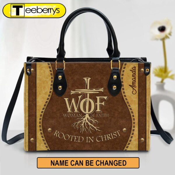 Woman Of Faith Beautiful Personalized Lion Leather Bag For Women – Religious Gifts For Women