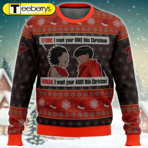 Xmas Akira Project Ugly Sweater Tetsuo Shima x Kaneda Shotaro – Festive & Unique