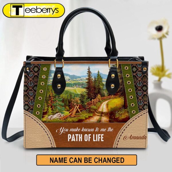 You Make Known To Me The Path Of Life Personalized Lion Leather Bag – Women Pu Leather Bag